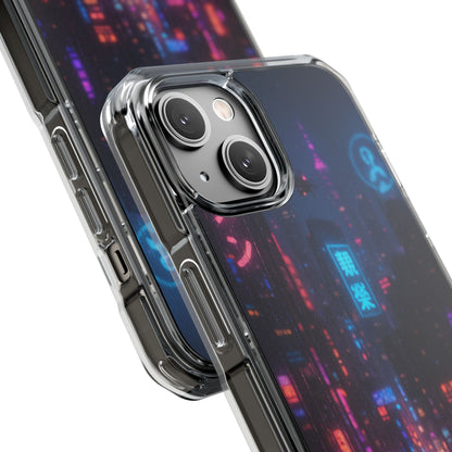 Neon City Phone Case - Magnetic Clear Impact Cases, Customizable Phone Cover, Gifts for Tech Lovers, Stylish Protection, Modern Design