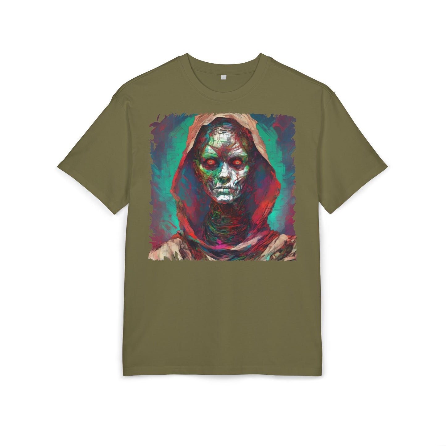 Eerie Oversize Tee, Unisex Graphic Shirt for Horror Lovers, Streetwear, Unique Gift for Halloween, Casual Wear, Art Tee
