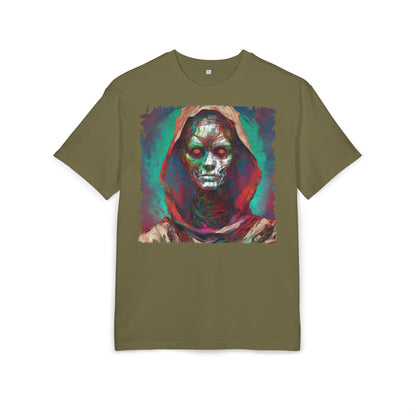 Eerie Oversize Tee, Unisex Graphic Shirt for Horror Lovers, Streetwear, Unique Gift for Halloween, Casual Wear, Art Tee