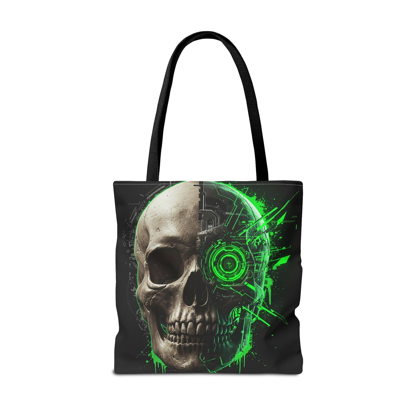 Edgy Skull Print Tote Bag | Perfect for Gamers, Halloween, and Festivals | Stylish Reusable Bag, Fashion Tote, Unique Gift