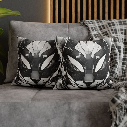 Square Pillowcase with Edgy Cyber Design