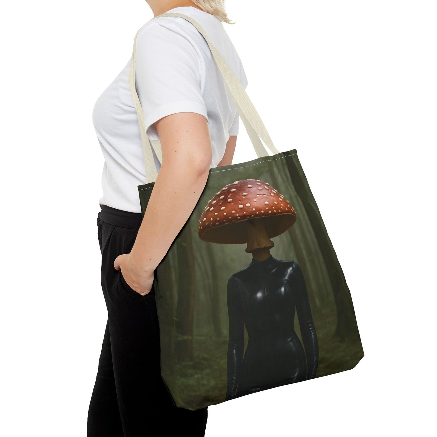 Whimsical Mushroom Tote Bag, Eco-Friendly Carryall, Gift for Nature Lovers, Unique Shopping Bag, Festival Fashion