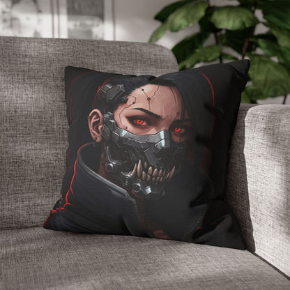 Cyberpunk-Style Velvet Pillowcase, Decorative Pillow, Home Decor, Unique Gift, Futuristic Accent, Gaming Room Decoration