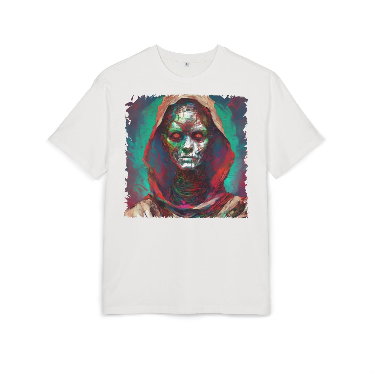 Eerie Oversize Tee, Unisex Graphic Shirt for Horror Lovers, Streetwear, Unique Gift for Halloween, Casual Wear, Art Tee