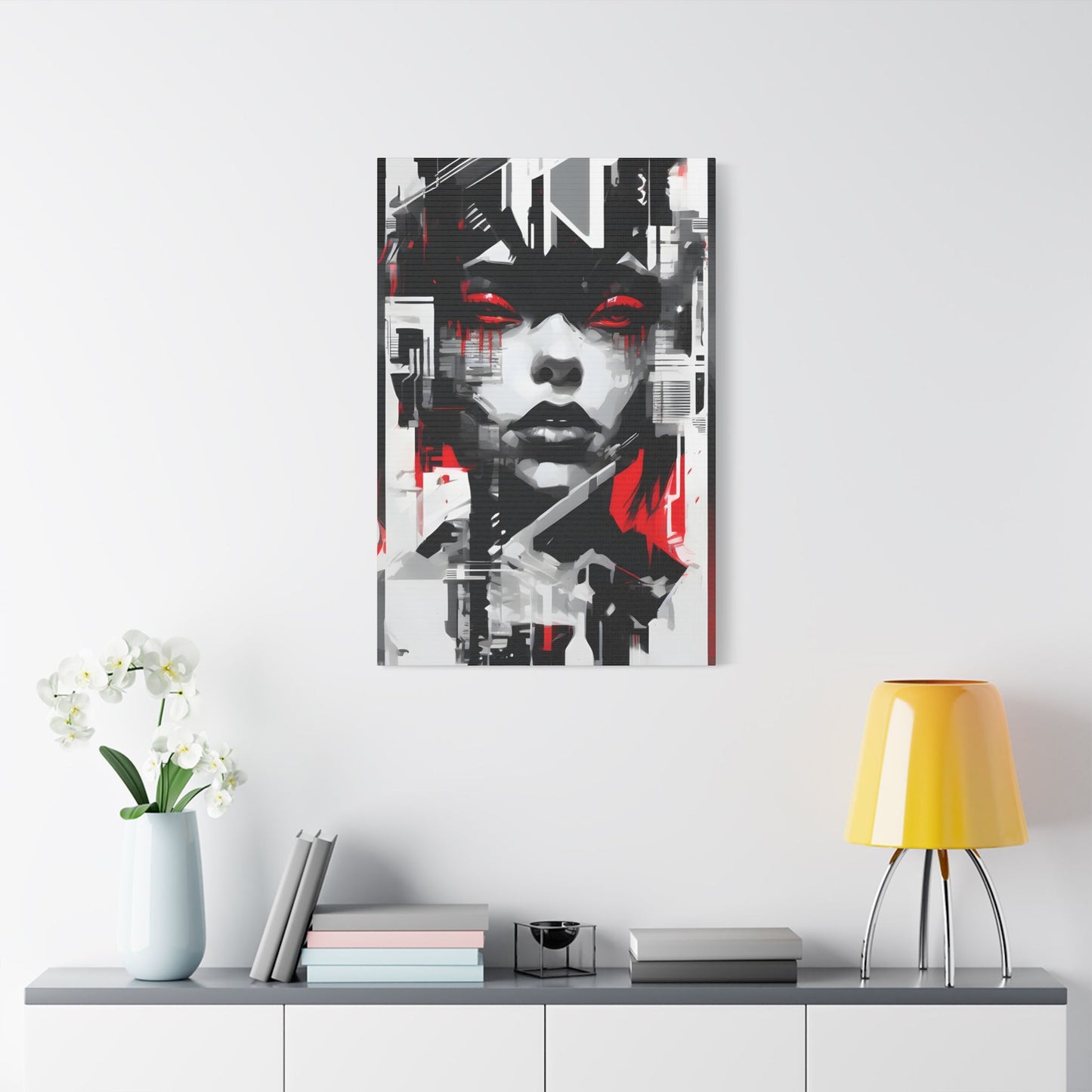 Stretched Canvas Art, Edgy Wall Decor, Modern Home Interior, Statement Piece, Unique Artwork for Living Room, Gift Idea