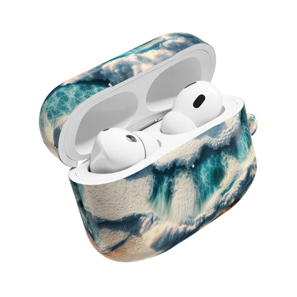 Ocean Wave AirPod Case - Waterproof Protection, Trendy Accessories for Summer, Beach Lover Gift, Cute Tech Cover, Tropical Aesthetic
