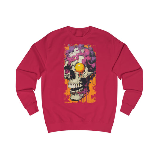 Skull Art Unisex Sweatshirt - Edgy Graphic Hoodie for Halloween, Casual Wear, Gift for Men & Women, Unique Streetwear