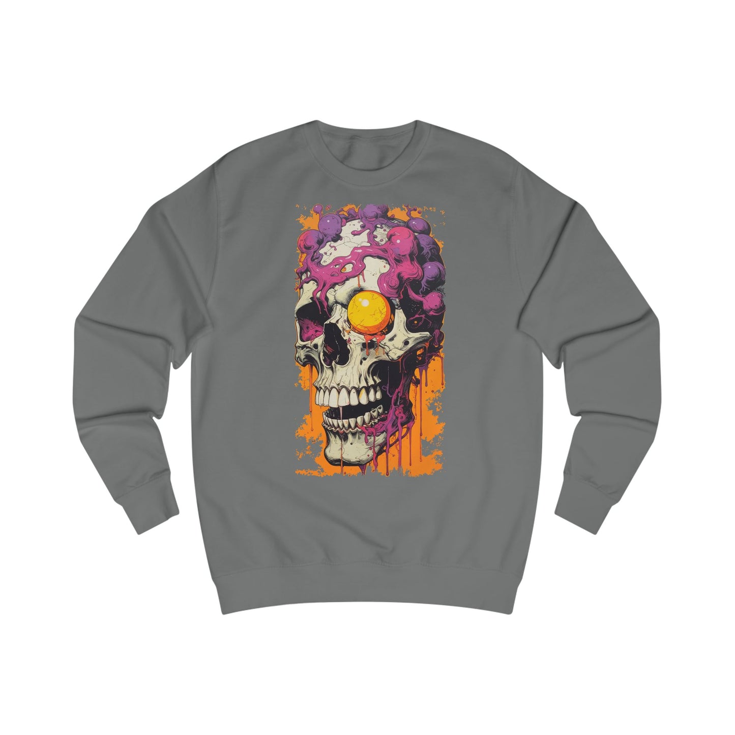 Skull Art Unisex Sweatshirt - Edgy Graphic Hoodie for Halloween, Casual Wear, Gift for Men & Women, Unique Streetwear
