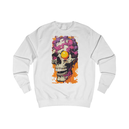 Skull Art Unisex Sweatshirt - Edgy Graphic Hoodie for Halloween, Casual Wear, Gift for Men & Women, Unique Streetwear