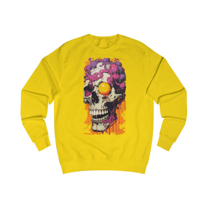 Skull Art Unisex Sweatshirt - Edgy Graphic Hoodie for Halloween, Casual Wear, Gift for Men & Women, Unique Streetwear