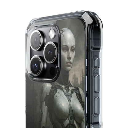 Futuristic Phone Case, Clear Impact Case with Sci-Fi Design, Smartphone Protection, Cyberpunk Aesthetic, Gift for Tech Lovers