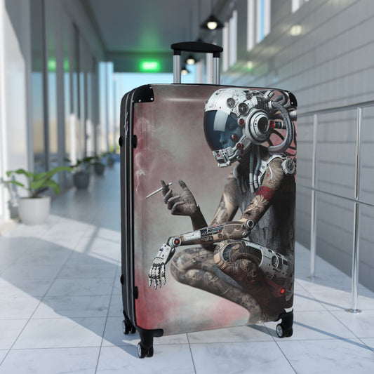 Stylish Travel Suitcase with Futuristic Design - Perfect for Adventurers