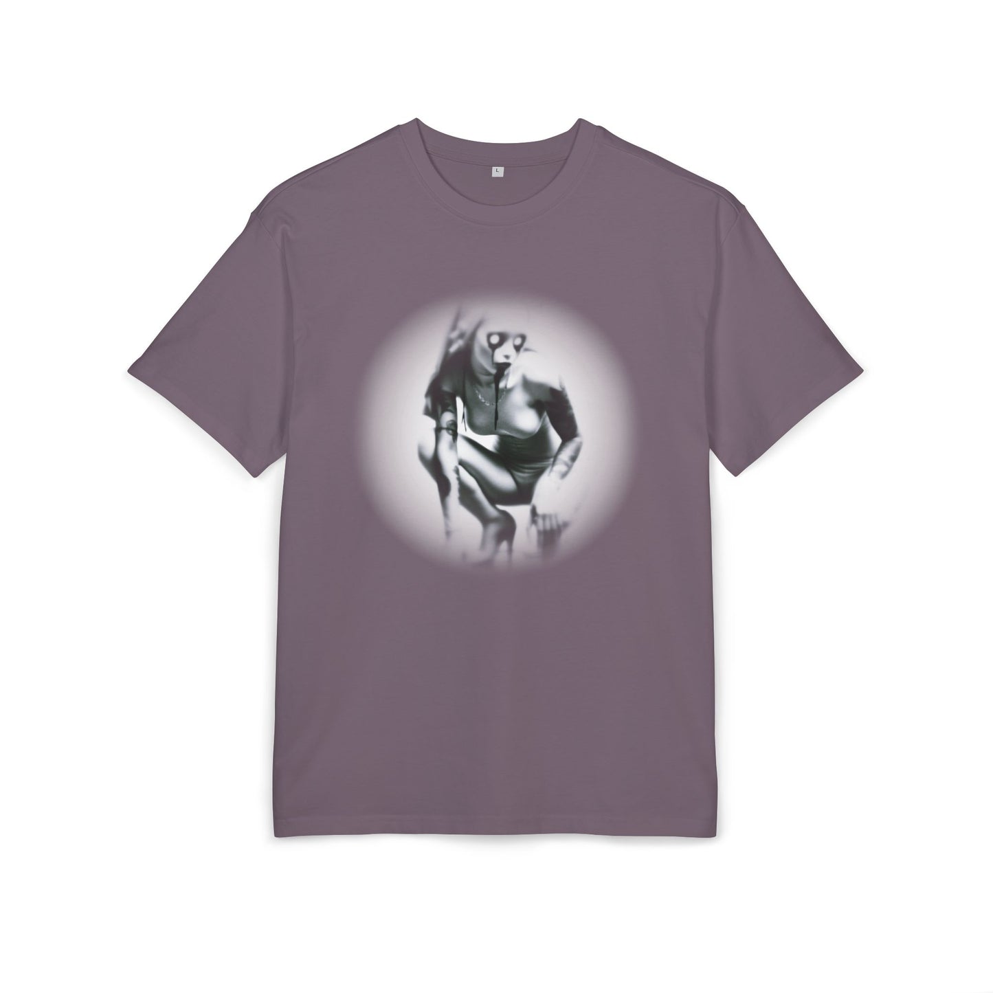 Stylish Unisex Heavy Oversize Tee with Artistic Graphic - Horror Design