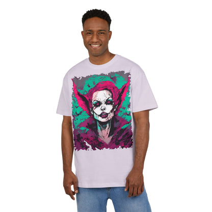 Eerie Portrait Unisex Oversized Tee | Unique Graphic Shirt for Halloween, Gift for Horror Fans, Scary Tee, Alternative Fashion