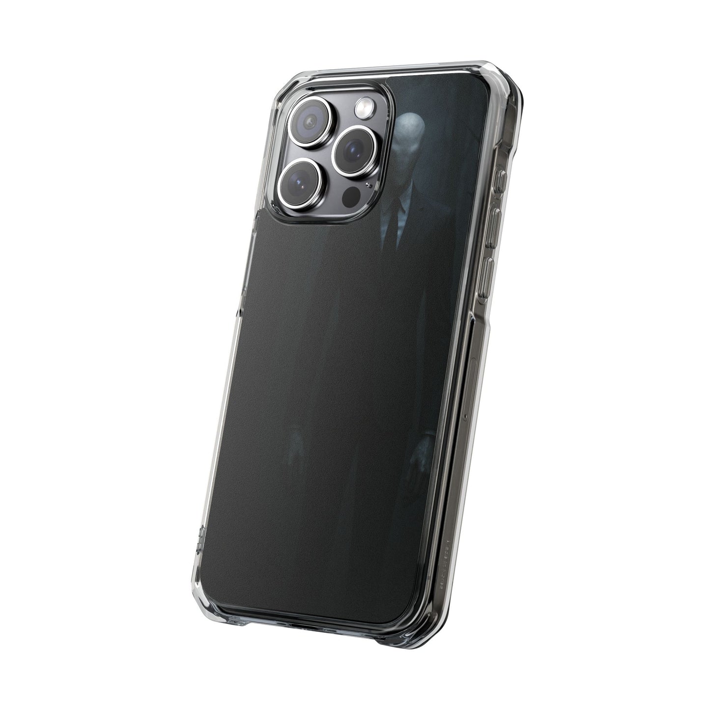 Sleek Phone Case with Minimalist Horror Design of Slenderman, Slim Protective Case, Unique Gift for Horror Lovers, Clear Impact-Resistant Case