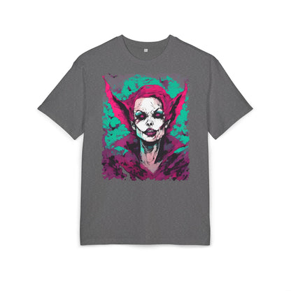 Eerie Portrait Unisex Oversized Tee | Unique Graphic Shirt for Halloween, Gift for Horror Fans, Scary Tee, Alternative Fashion