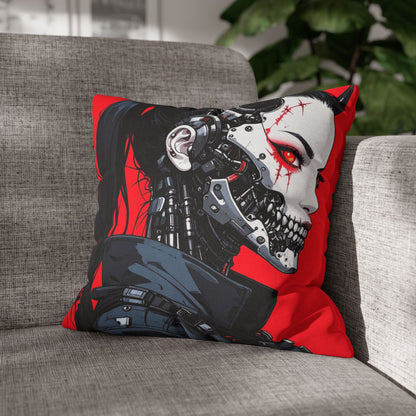 Futuristic Cyberpunk Pillowcase, Cozy Decor, Perfect for Gaming Rooms, Gifts for Tech Lovers, Stylish Home Accessories