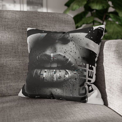 Stylish Spun Polyester Pillowcase, Decorative Accent, Unique Home Decor, Modern Living Room Cushion, Gift for Art Lovers