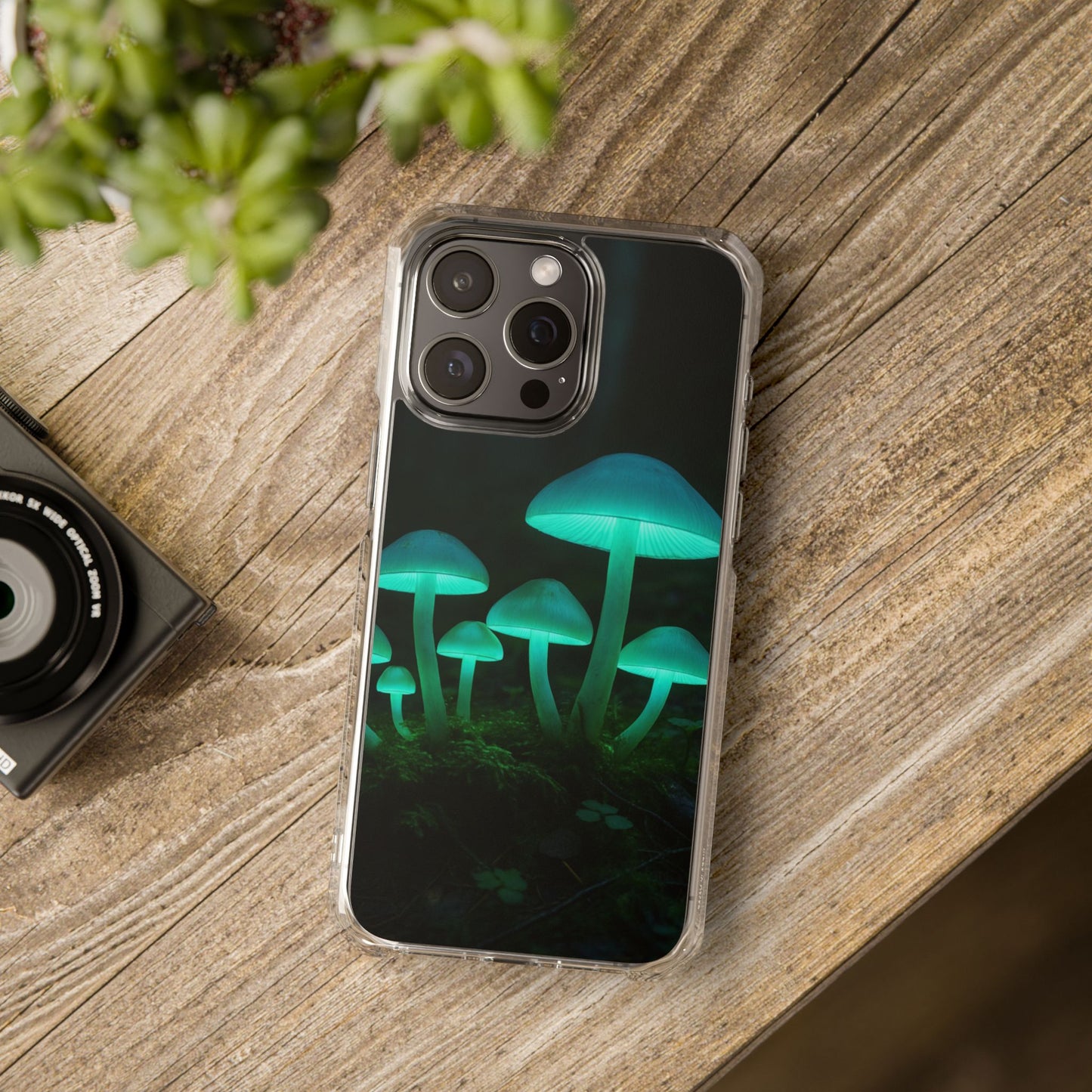 Glowing Mushroom iPhone Case, Unique Cellphone Protector, Gift for Nature Lovers, Eco-Friendly Tech Accessory