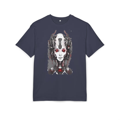 Futuristic Graphic Tee, Unique Oversized T-Shirt, Stylish Casual Wear, Perfect Gift for Art Lovers, Bold Design for Teens