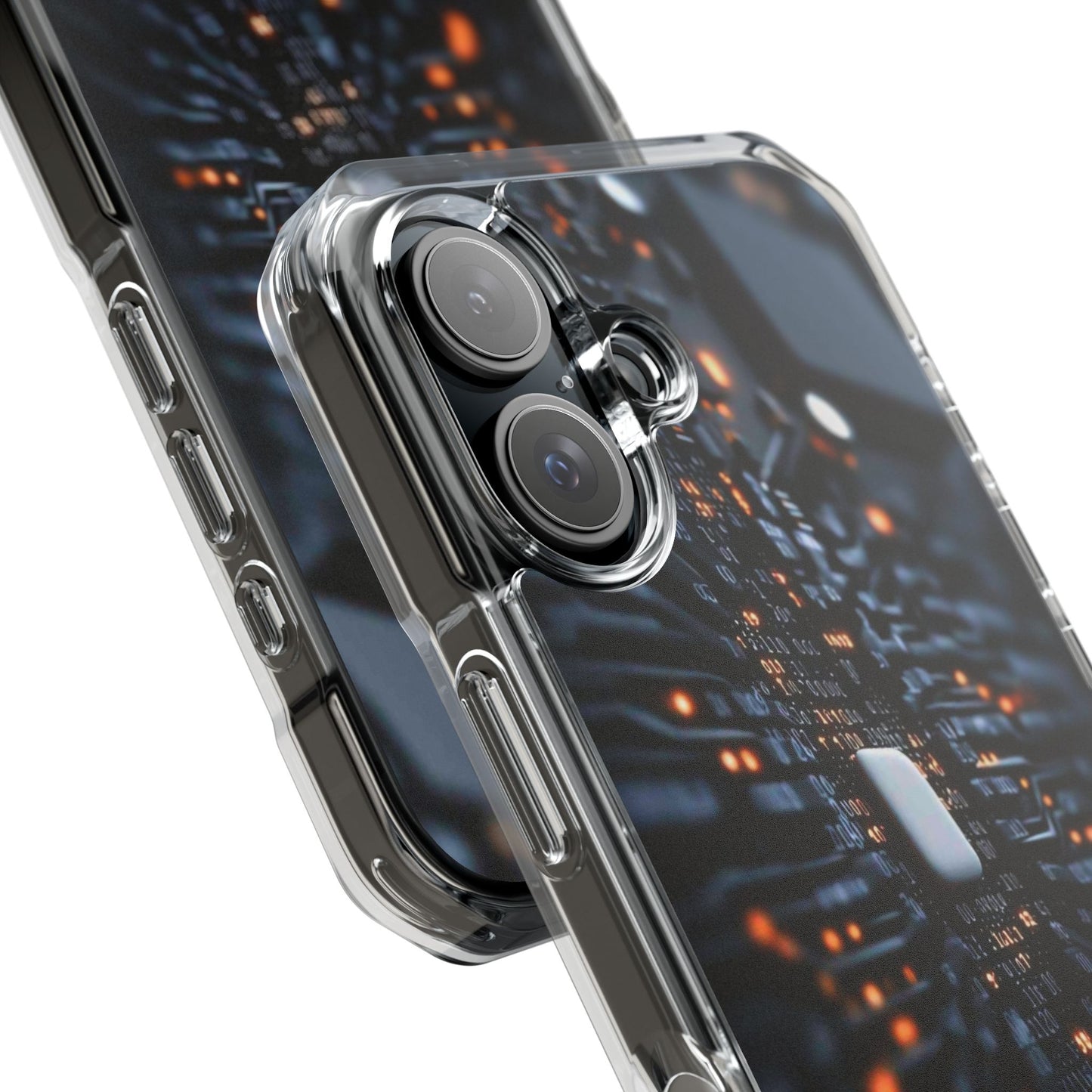 Magnetic Clear Impact Phone Case - Tech-Inspired Design, Perfect for Gadget Lovers, Birthday Gift, Tech Accessories, Durable Protection