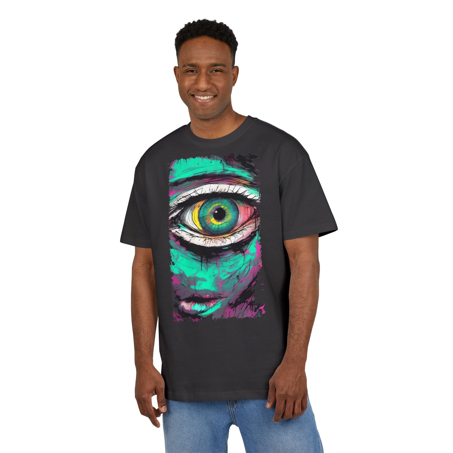 Stylish Eye Graphic Tee, Unisex Oversized T-Shirt, Casual Wear, Street Style, Gift for Art Lovers, Funky Apparel