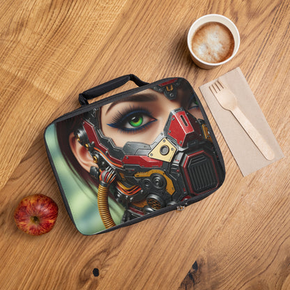 Futuristic Lunch Bag, Cyberpunk Insulated Cooler, Tech-Inspired Tote, Perfect for School, Work & Picnics, Unique Gift Idea