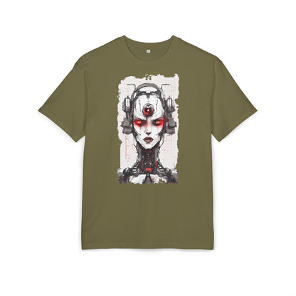 Futuristic Graphic Tee, Cyberpunk Oversized T-Shirt, Unisex Retro Style, Streetwear Top, Gift for Tech Lovers, Summer Casual Wear