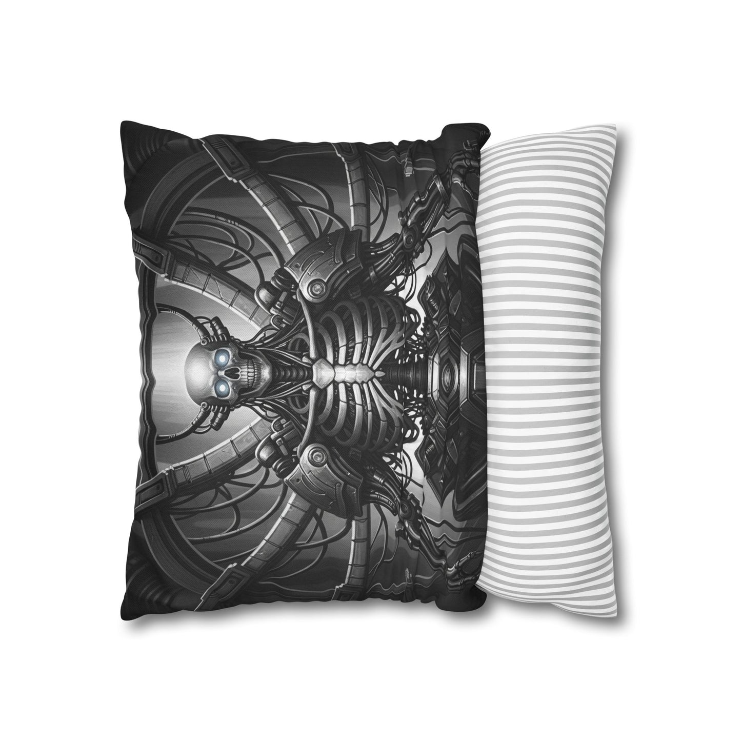 Gothic Skeleton Pillowcase - Dark Decor for Halloween, Bohemian Home, Gothic Style, Sofa Cushion, Unique Gift