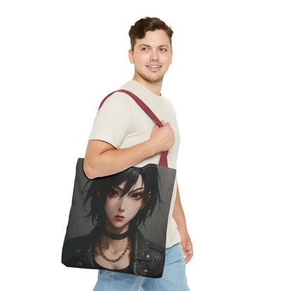 Edgy Art Tote Bag | Unique Gothic Shopper | Gift for Music Lovers, Fashionistas, or Occasions | Stylish Graphic Bag