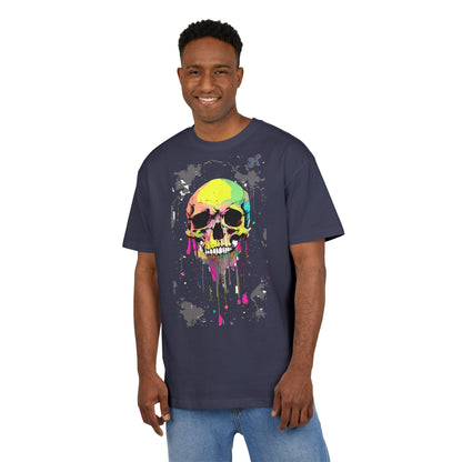 Colorful Skull Oversized Tee - Edgy Graphic Shirt for Casual Wear, Street Style, Gifts, etc.