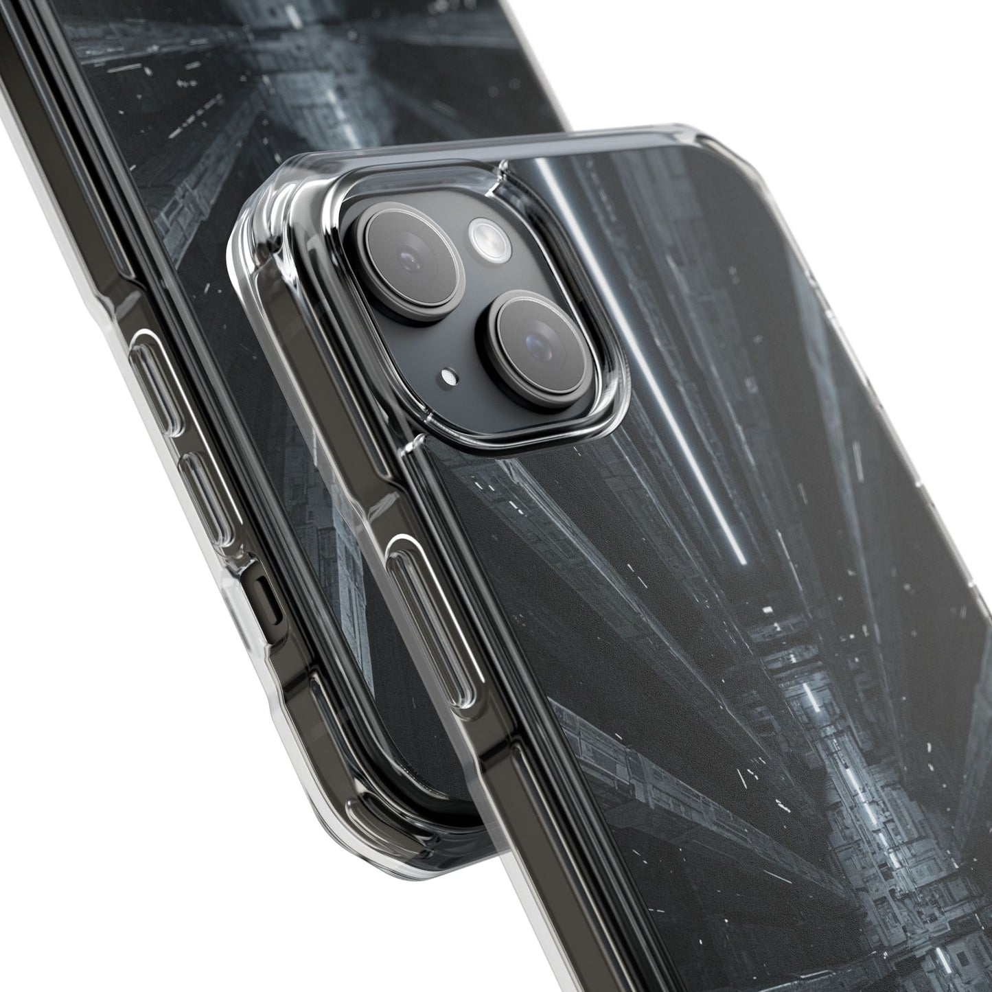 Sci-Fi Phone Case with Magnetic Clear Impact Design, Futuristic Cell Phone Cover, Unique Gifts for Tech Lovers, Holiday Present