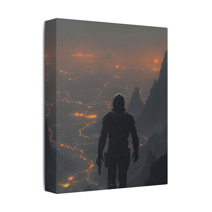 Stretched Canvas Art Print, Adventure Wall Decor, Sci-Fi Home Decor, Gamer Room Decoration, Unique Gift Idea