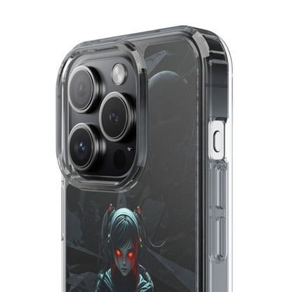 Futuristic Clear Phone Case with Cyberpunk Design - Edgy and Stylish