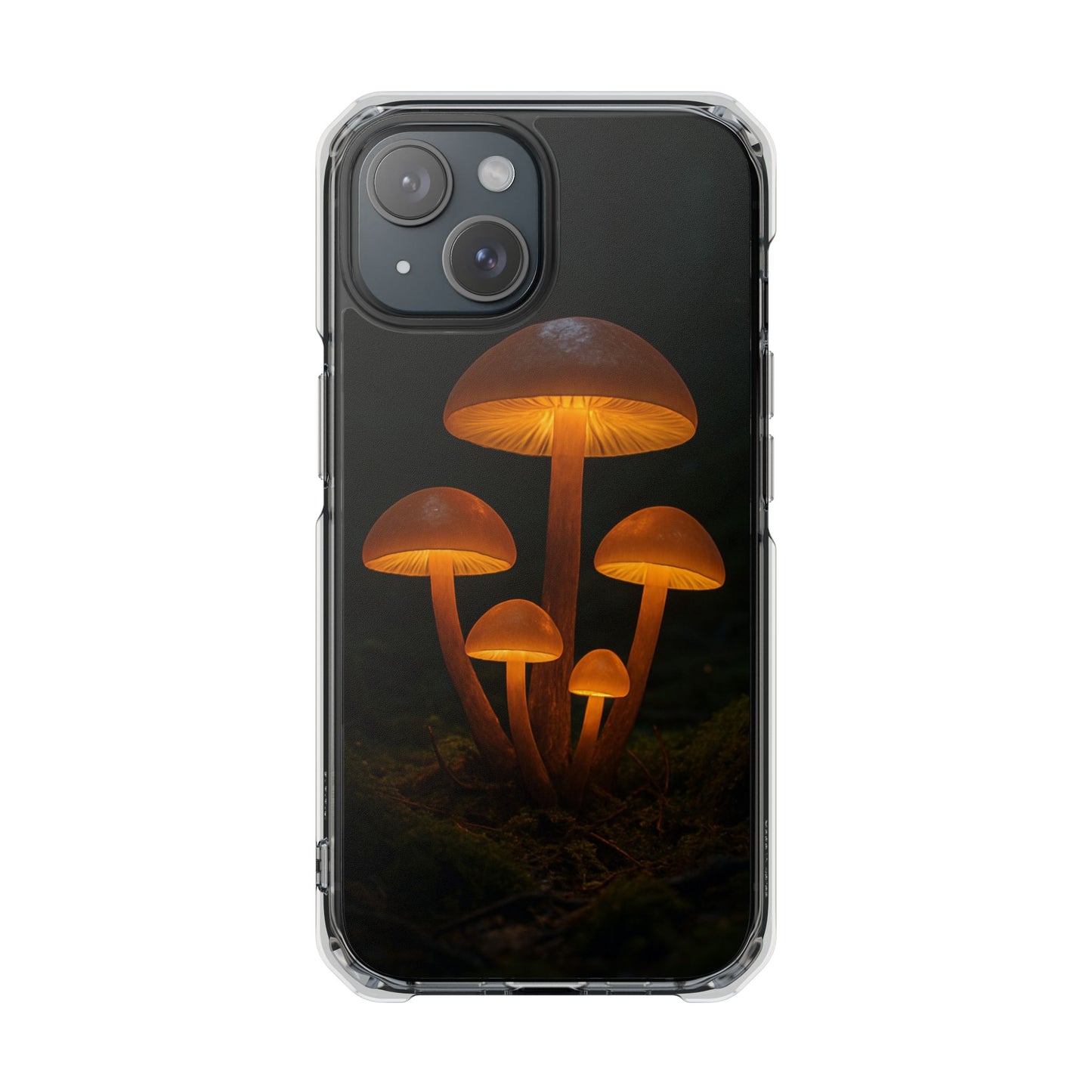 Magnetic Clear Impact Cases, Mushroom Phone Case, Eco-Friendly Phone Cover, Unique Phone Accessories, Gift for Nature Lovers, Artistic