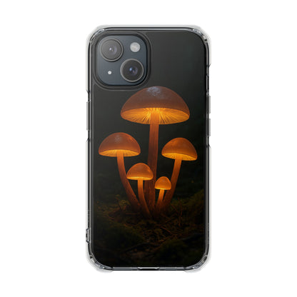 Magnetic Clear Impact Cases, Mushroom Phone Case, Eco-Friendly Phone Cover, Unique Phone Accessories, Gift for Nature Lovers, Artistic