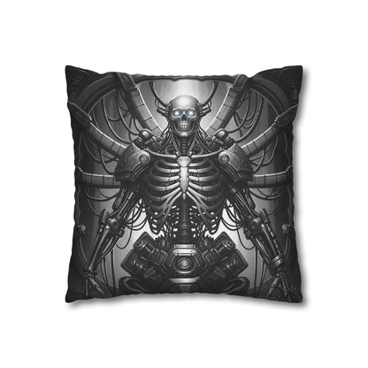 Gothic Skeleton Pillowcase - Dark Decor for Halloween, Bohemian Home, Gothic Style, Sofa Cushion, Unique Gift