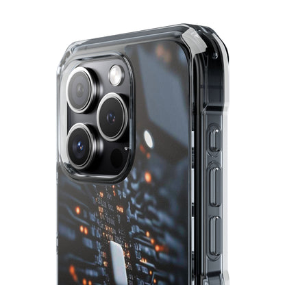 Magnetic Clear Impact Phone Case - Tech-Inspired Design, Perfect for Gadget Lovers, Birthday Gift, Tech Accessories, Durable Protection