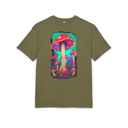 Vibrant Mushroom Art Oversized Tee, Unisex Graphic T-Shirt, Trendy Casual Style, Nature Lover Gift, Festival Clothing, Psychedelic Design