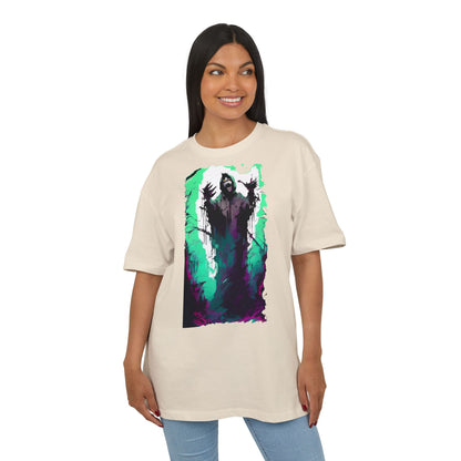 Mystical Oversized Tee - Unisex, Artistic Graphic Tee, Casual Wear, Gift for Art Lovers, Spooky Vibes Shirt