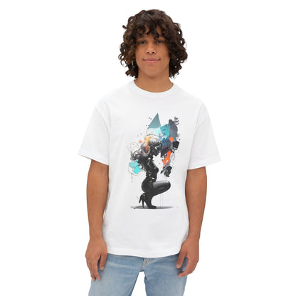 Artistic Unisex Oversized Boxy Tee - Trendy Graphic T-Shirt, Casual Wear, Gift for Art Lovers, Summer Outfit, Streetwear Style