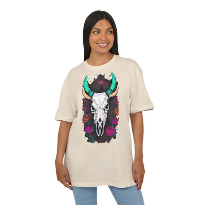 Bohemian Skull Graphic Tee, Unisex Heavy Oversize Tee, Cool Graphic T-Shirt, Festival Fashion, Casual Wear, Unique Gift Idea