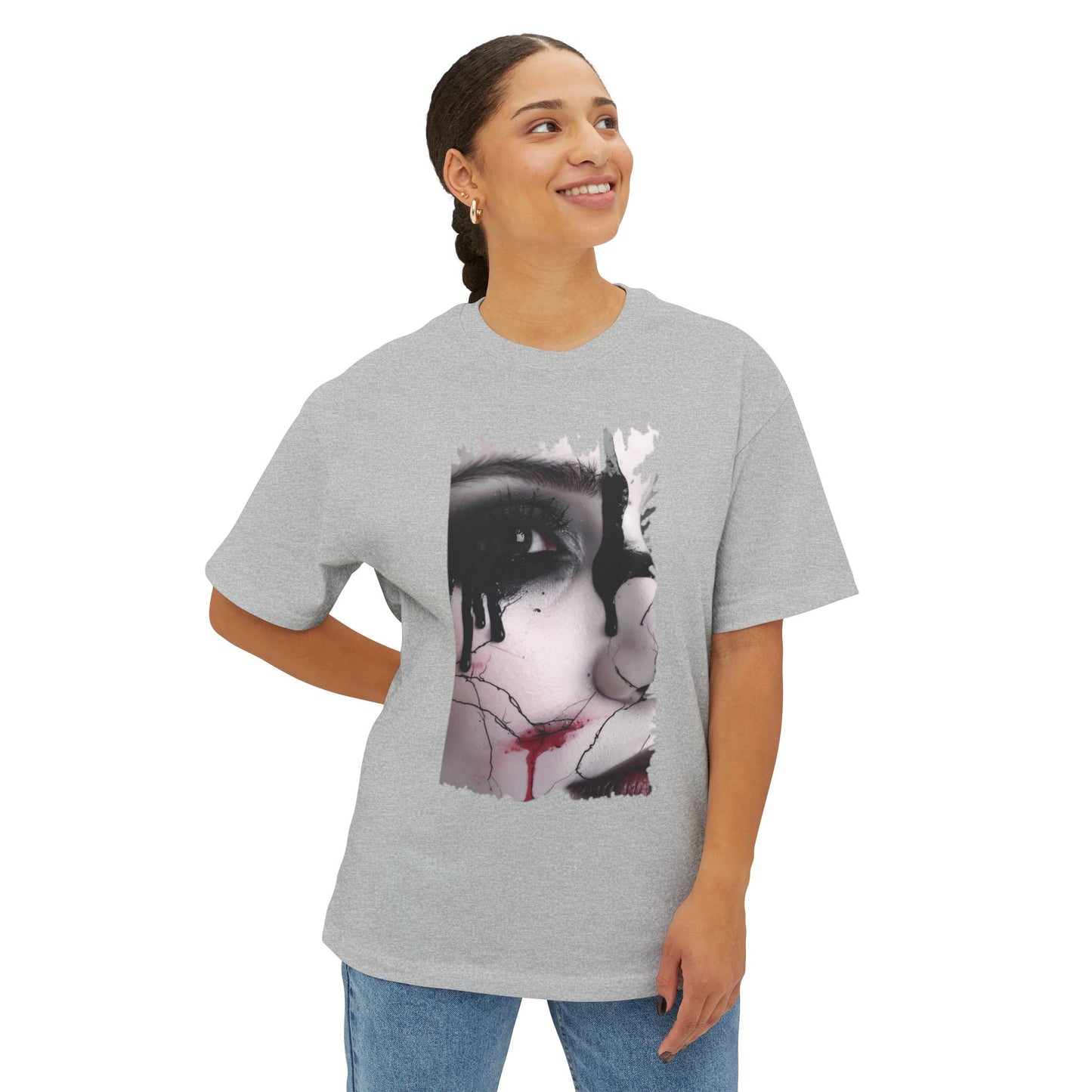Artistic Oversized Tee - Unique Graphic T-shirt for Art Lovers, Comfortable Fashion, Trendy Unisex Wear, Perfect for Gifting, Casual Style