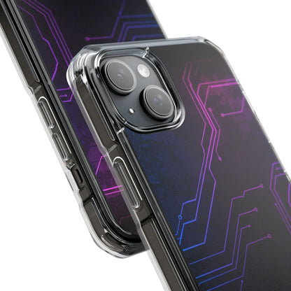 Magnetic Clear Phone Case - Tech-Inspired Design for Gamers, Stylish Protection, Gift for Tech Lovers, Phone Accessories, Customizable Case