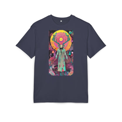 Vibrant Artistic Oversize Tee - Unisex Heavyweight T-Shirt, Bohemian Style, Gift for Art Lovers, Festival Wear, Casual Chic