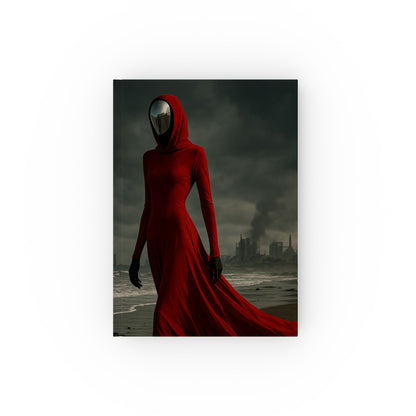 Mystical Red Cloak Hard Back Journal | Dream Journal, Writing Notebook, Creative Planner, Gift for Writers, Gothic Decor