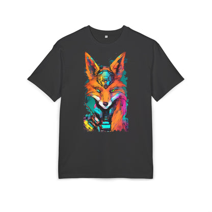 Vibrant Fox Graphic Oversized Tee, Unisex Streetwear Shirt, Unique Gift for Animal Lovers, Casual Wear, Colorful Art Tee