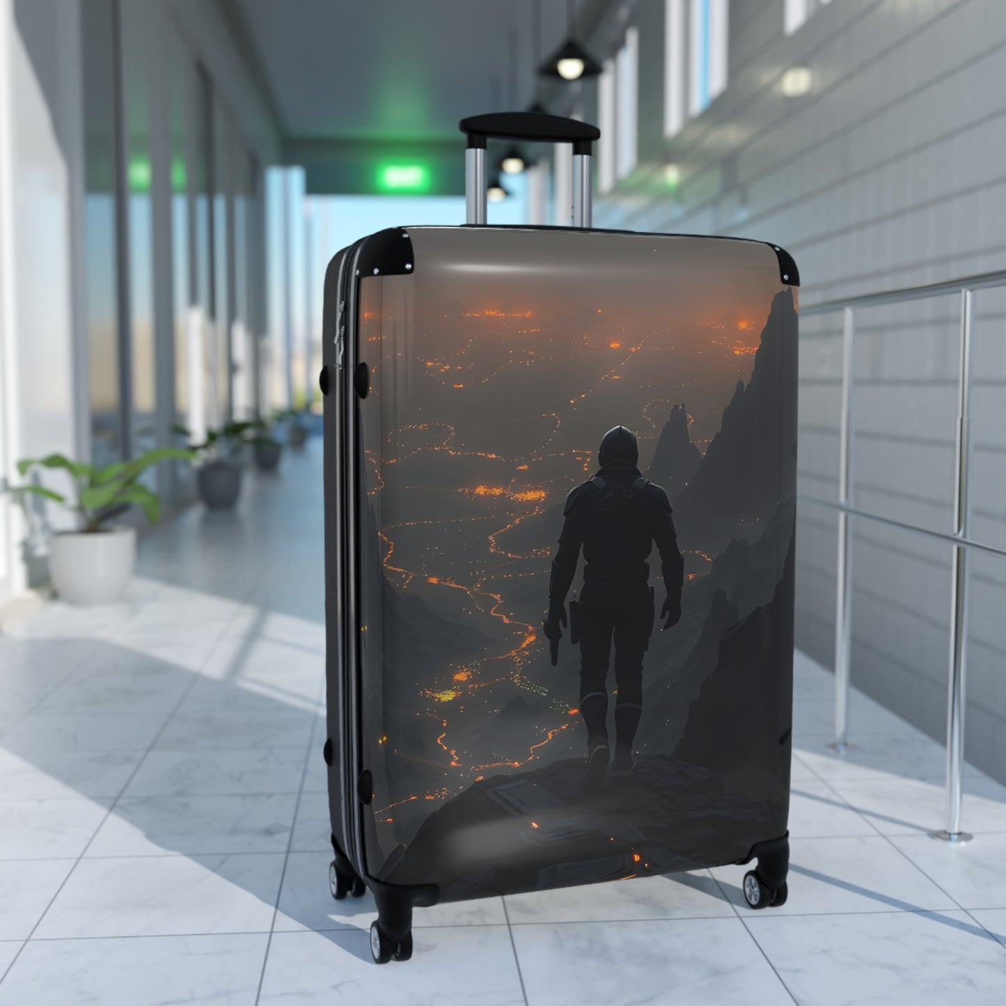 Travel Suitcase - Stylish Dystopian Design for Adventurers