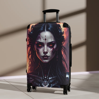 Futuristic Travel Suitcase with Bold Design, Stylish Luggage for Adventurers, Unique Carry-On for Travelers, Great Gift for Geeks