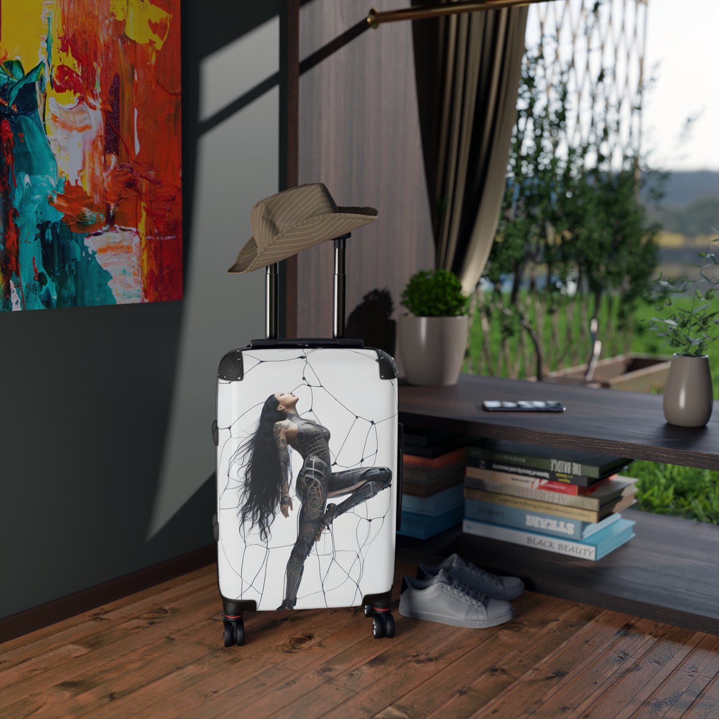 Travel Suitcase - Stylish Cyber Design for Adventurers